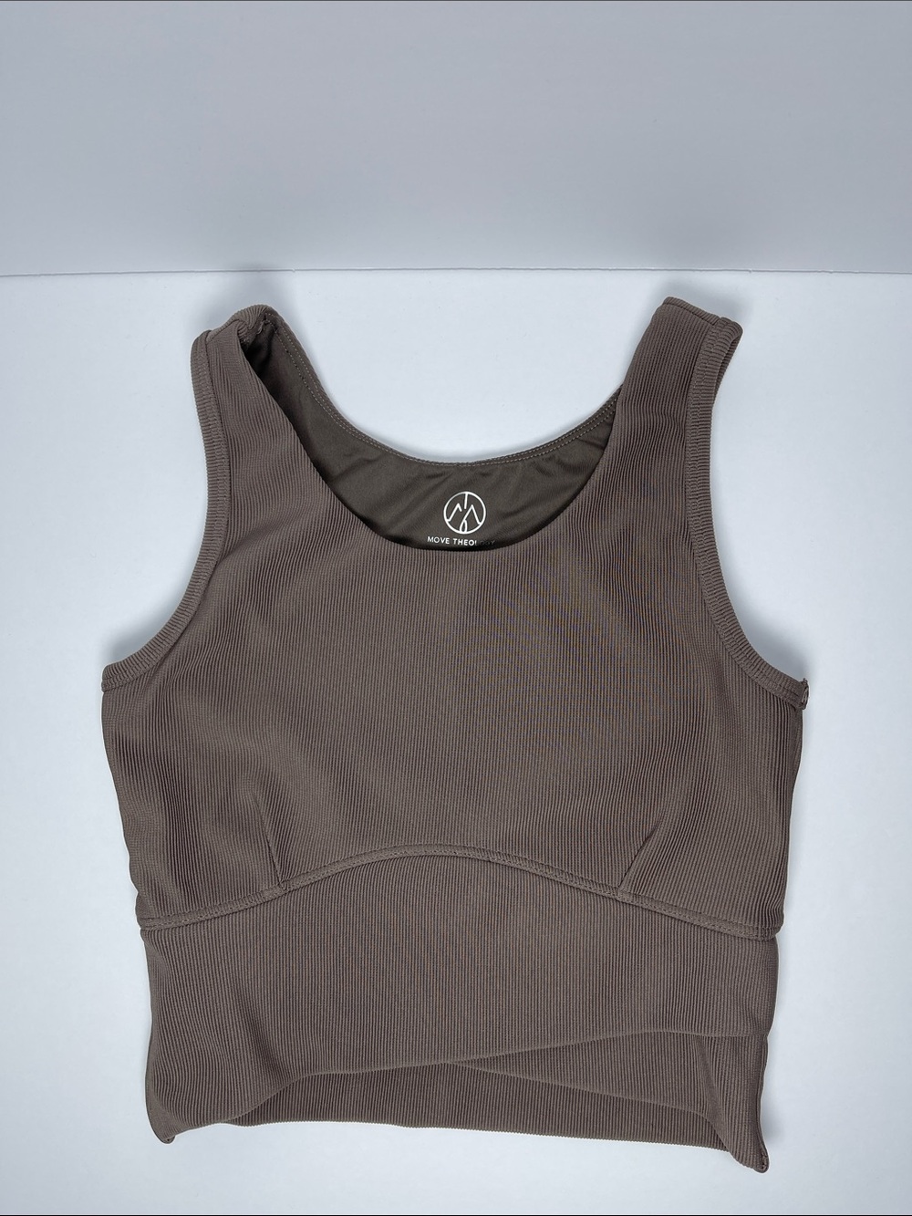 Move Theology Ribbed Crossover Hem Crop Top Sports Bra, Size XS